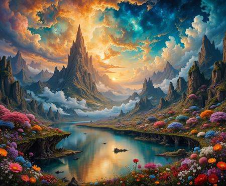 anime style,  fantasy landscape style,  Anton Fadev on Tensor.Art