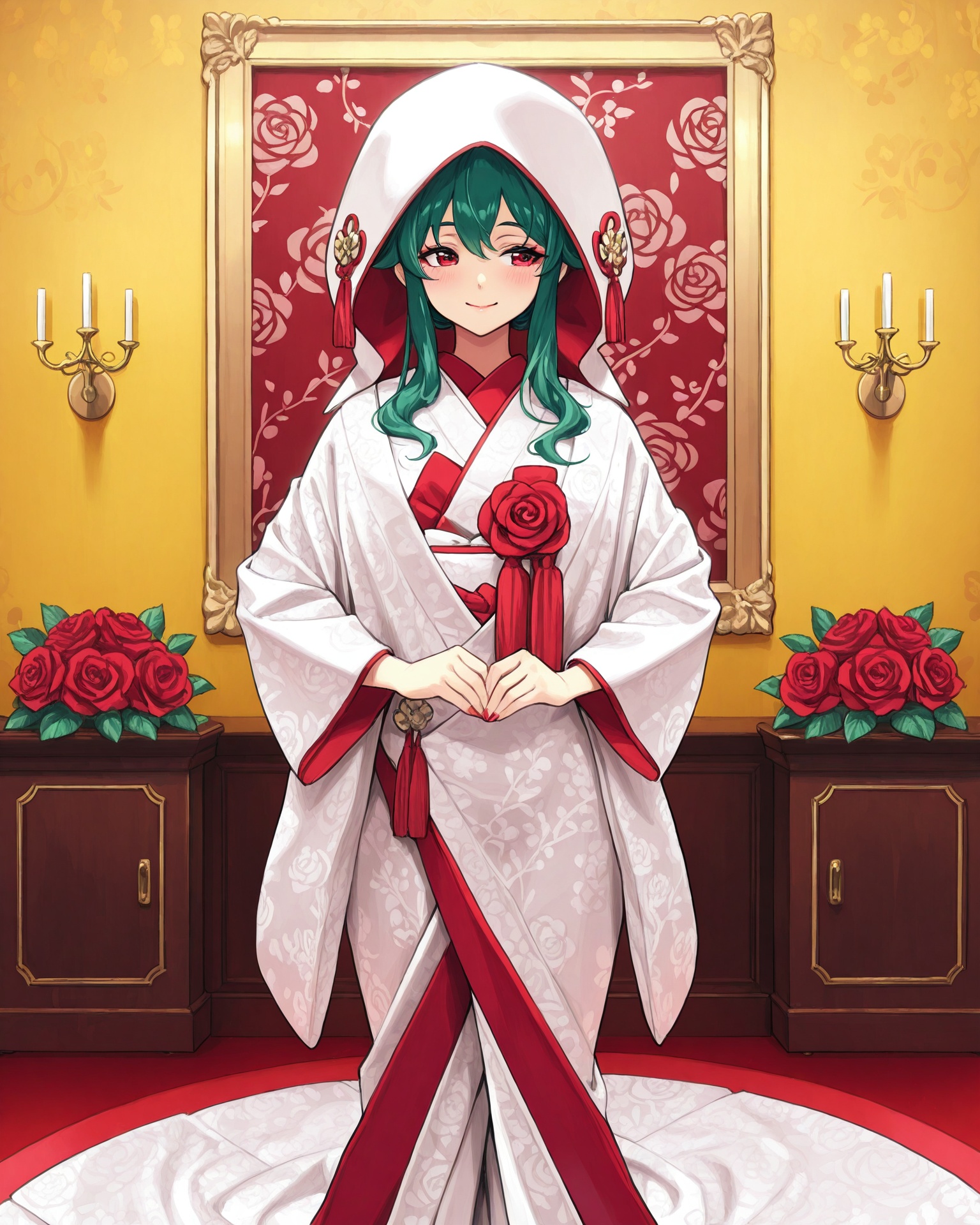 1girl,  shiromufa,  green hair on Tensor.Art