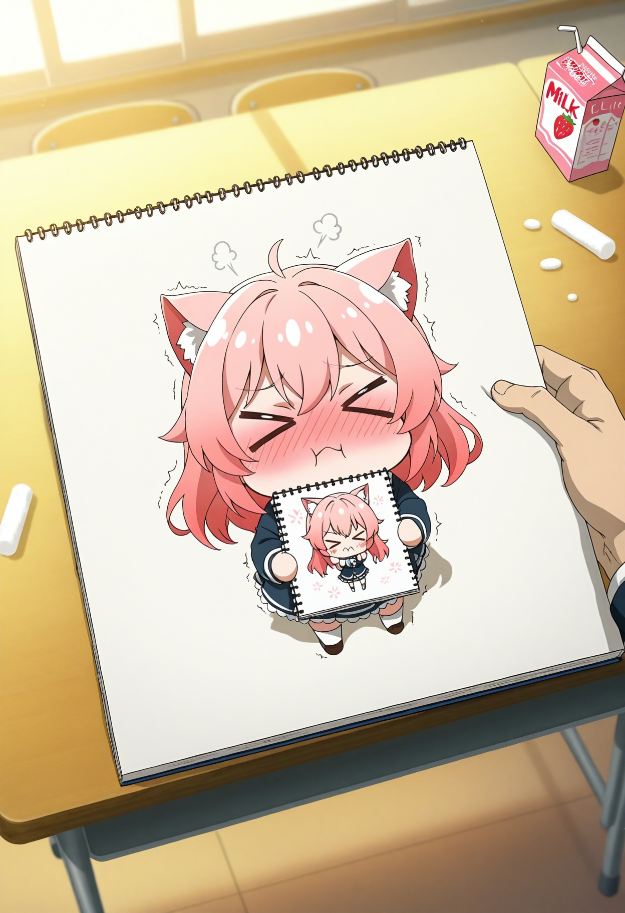 4k anime screencap,  1girl,  cat ears twitching on Tensor.Art