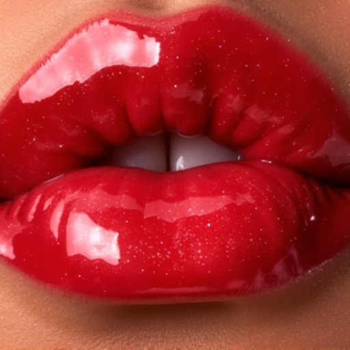 oiled lips close-up on Tensor.Art