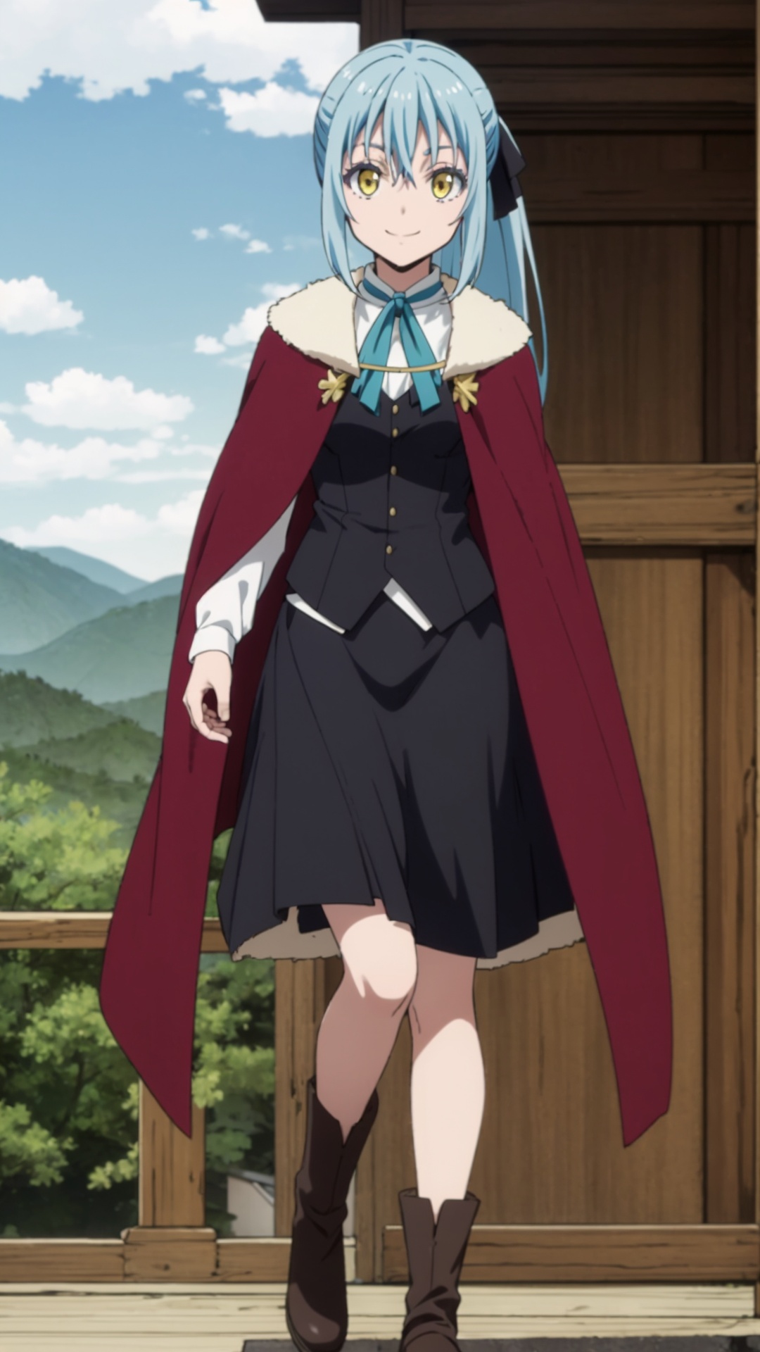 rimuru tempest,  smile,  blue hair on Tensor.Art