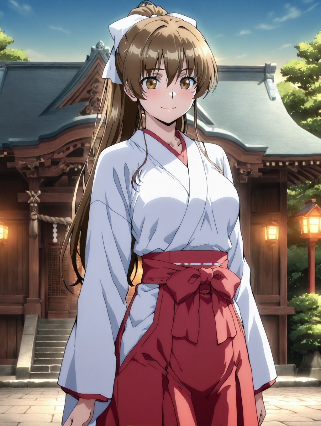 sunohara shizuka,  1girl,  miko on Tensor.Art