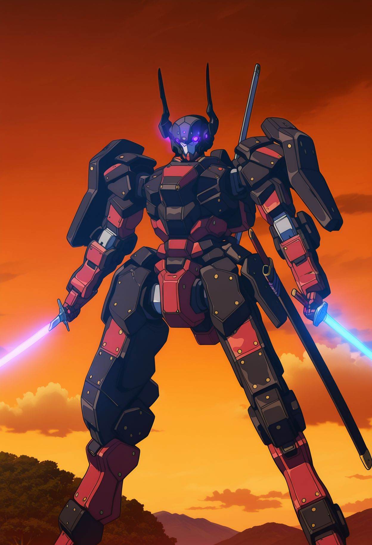 kuromukuro_(mecha),  solo,  source_anime on Tensor.Art