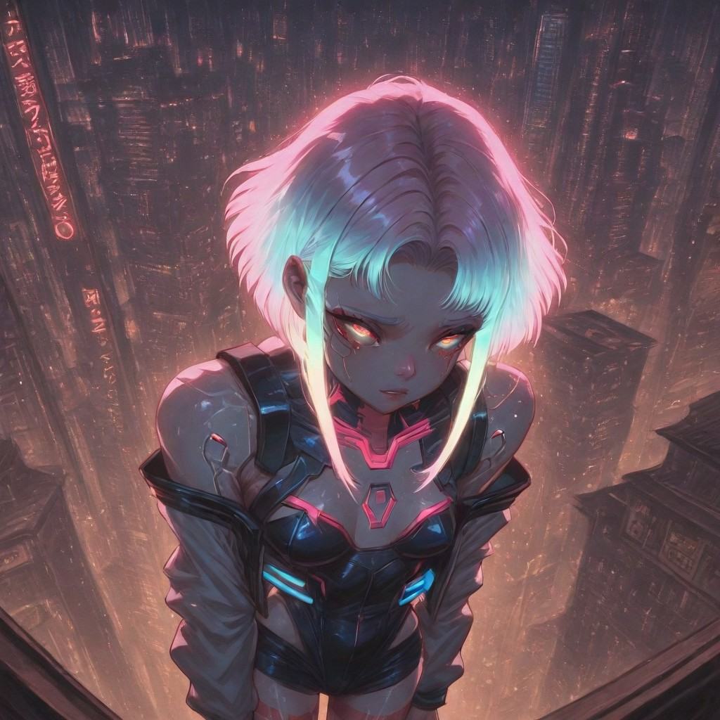 neon_dark_aesthetics,  ,  artist:moriimee on Tensor.Art