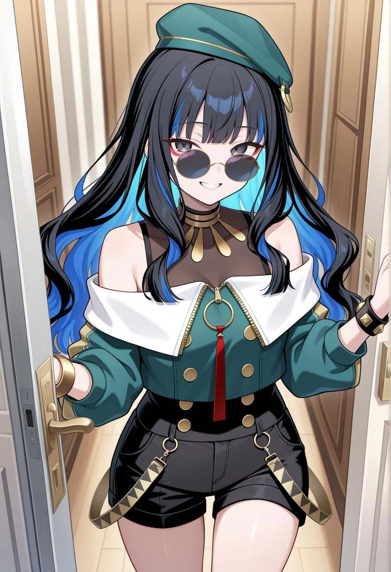 1girl,  long hair,  multicolored hair on Tensor.Art