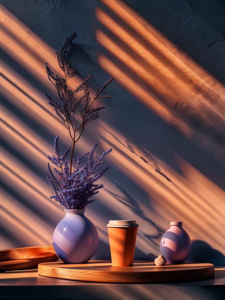 Best quality, masterpiece, official art,dofas,  no humans, scenery <lora:光影咖啡杯_dofasv1.0:0.82>