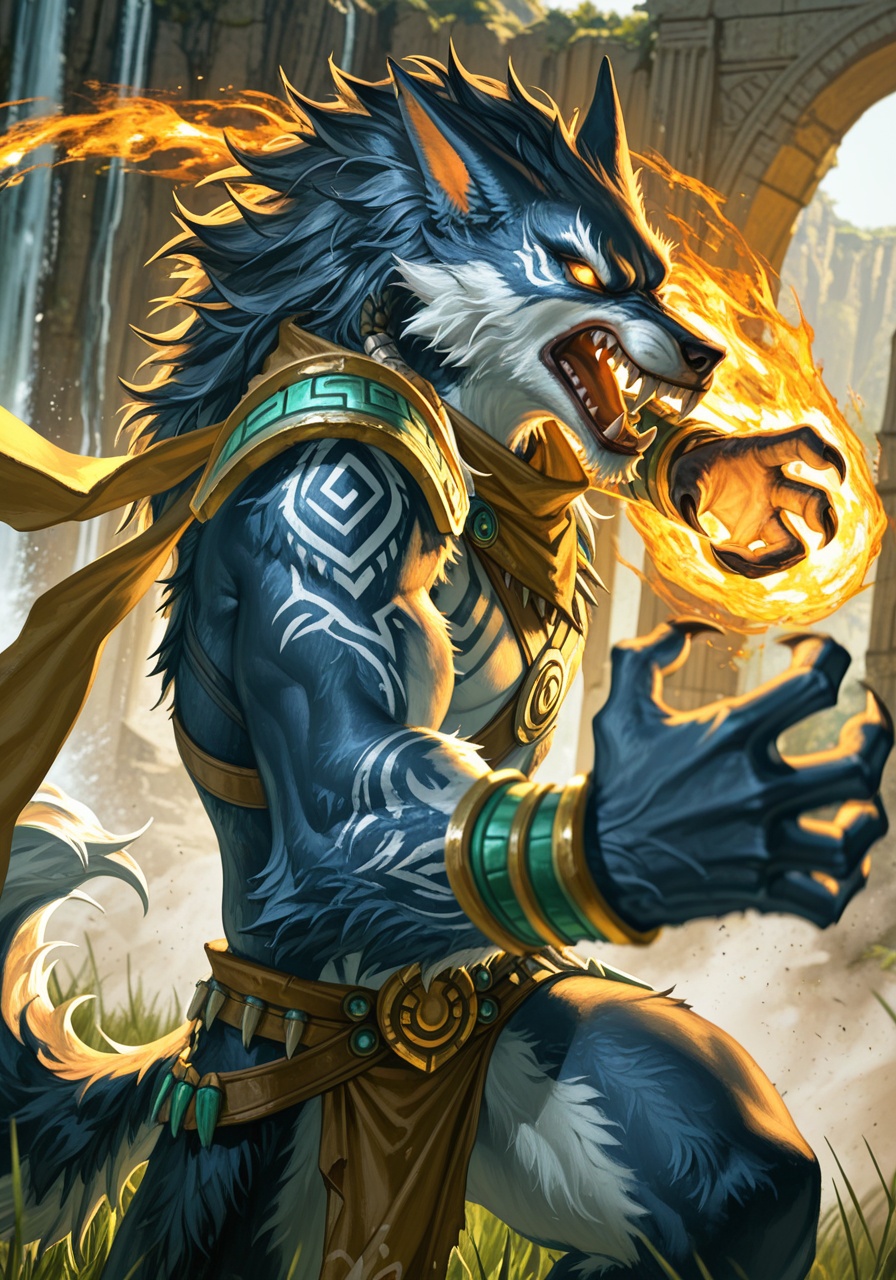 solo,  furry,  muscular on Tensor.Art