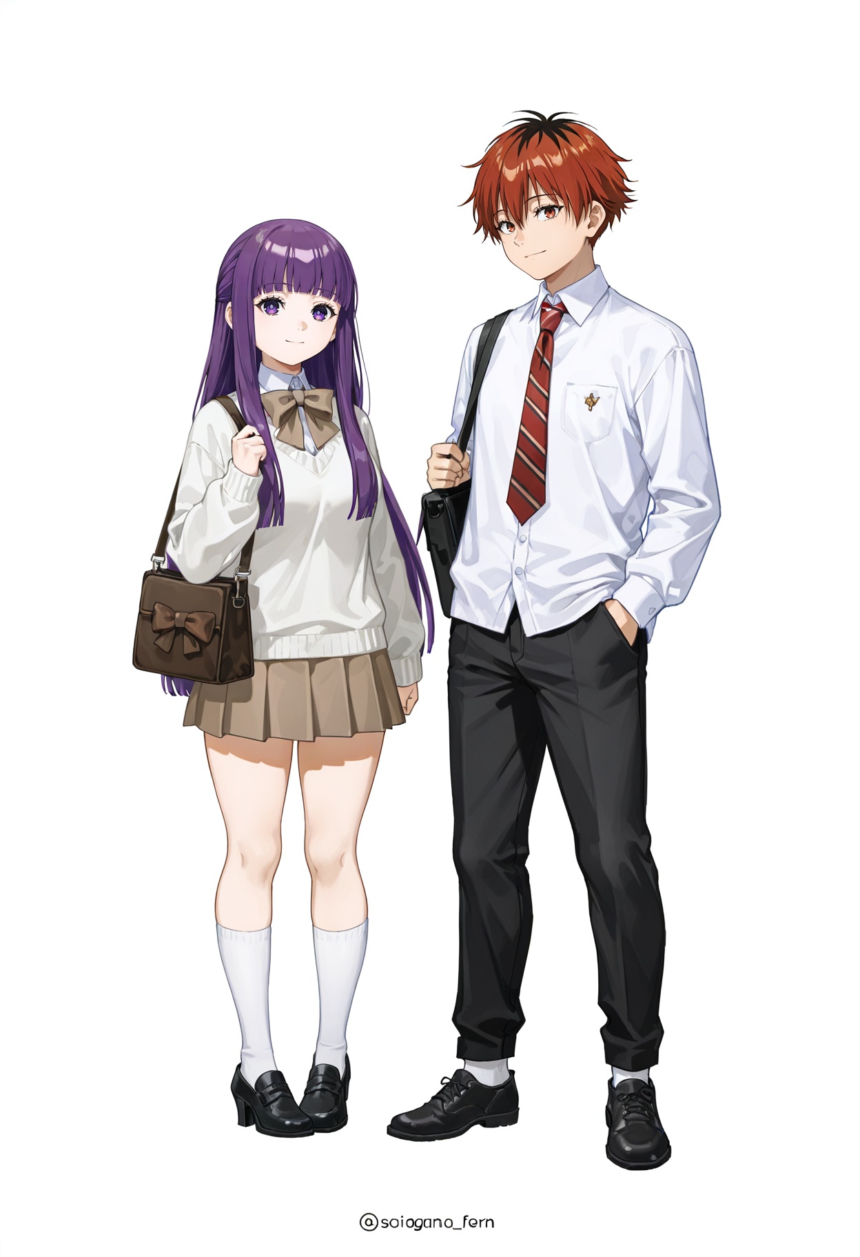 1boy,  1girl,  fern \(sousou no frieren\) on Tensor.Art