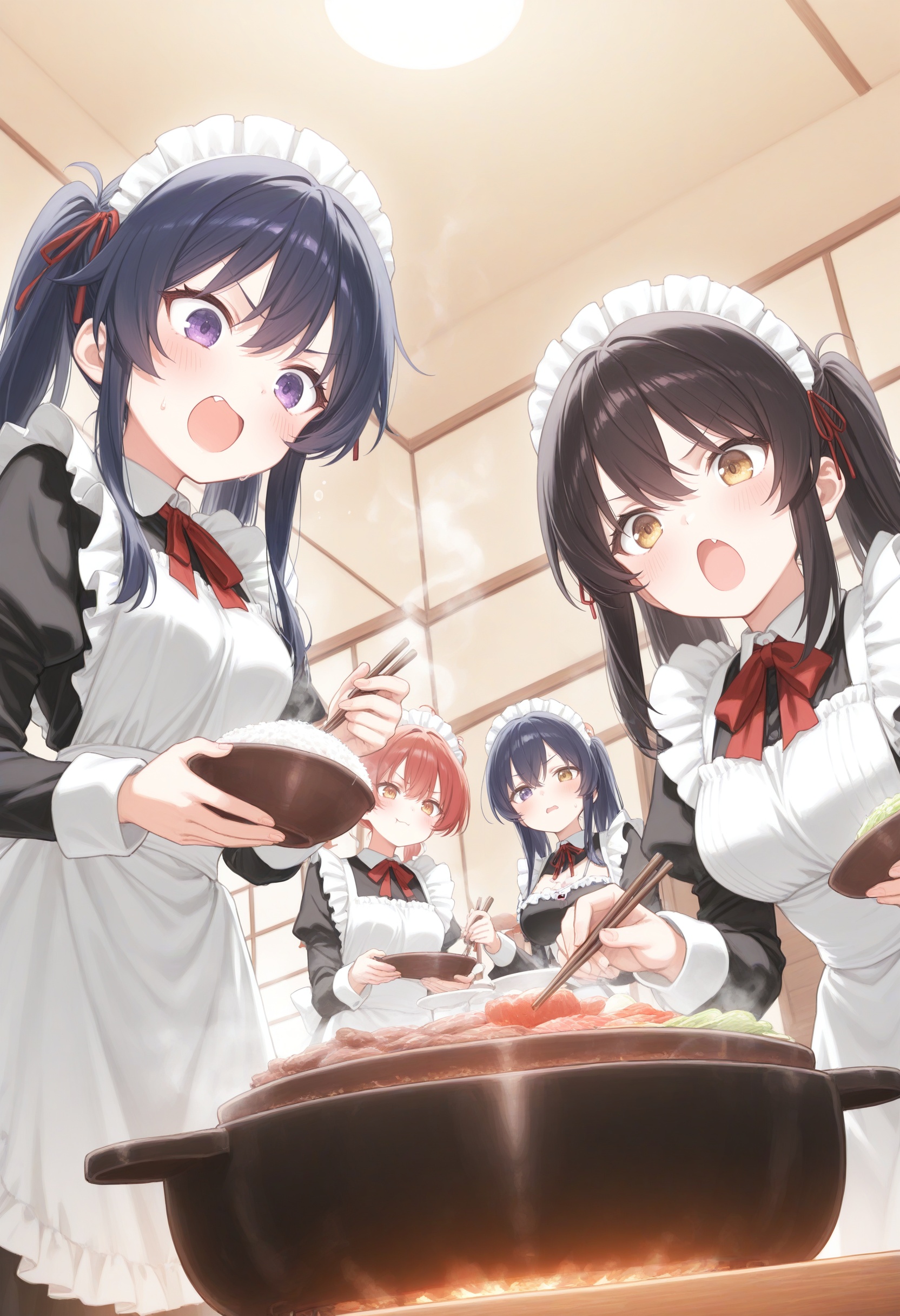 4girls,  (sho \(sho lwlw\):0.7),  multiple girls on Tensor.Art