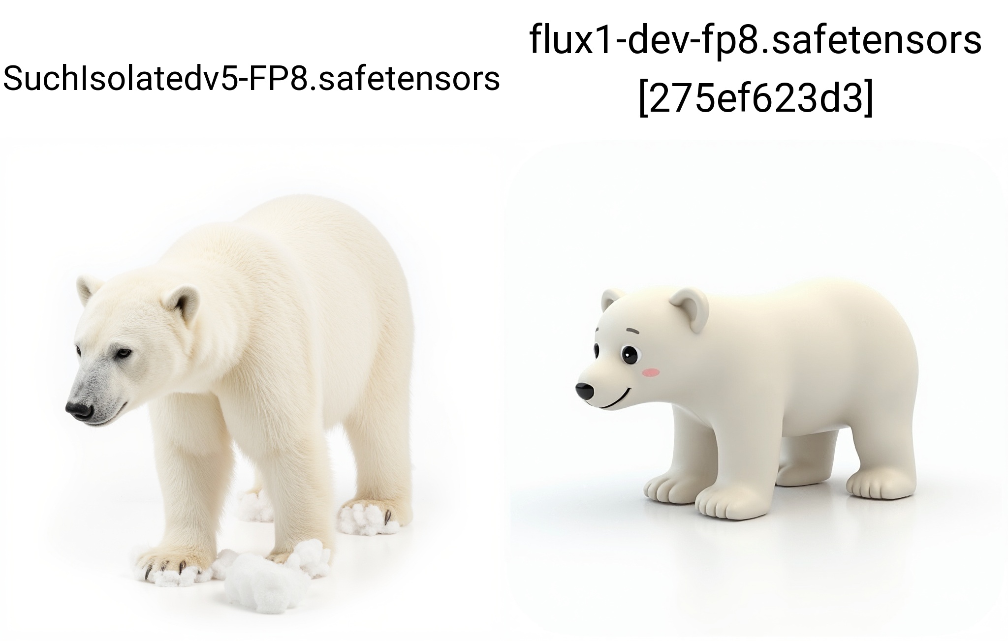 photo of polar bear,  isolated object,  white background on Tensor.Art