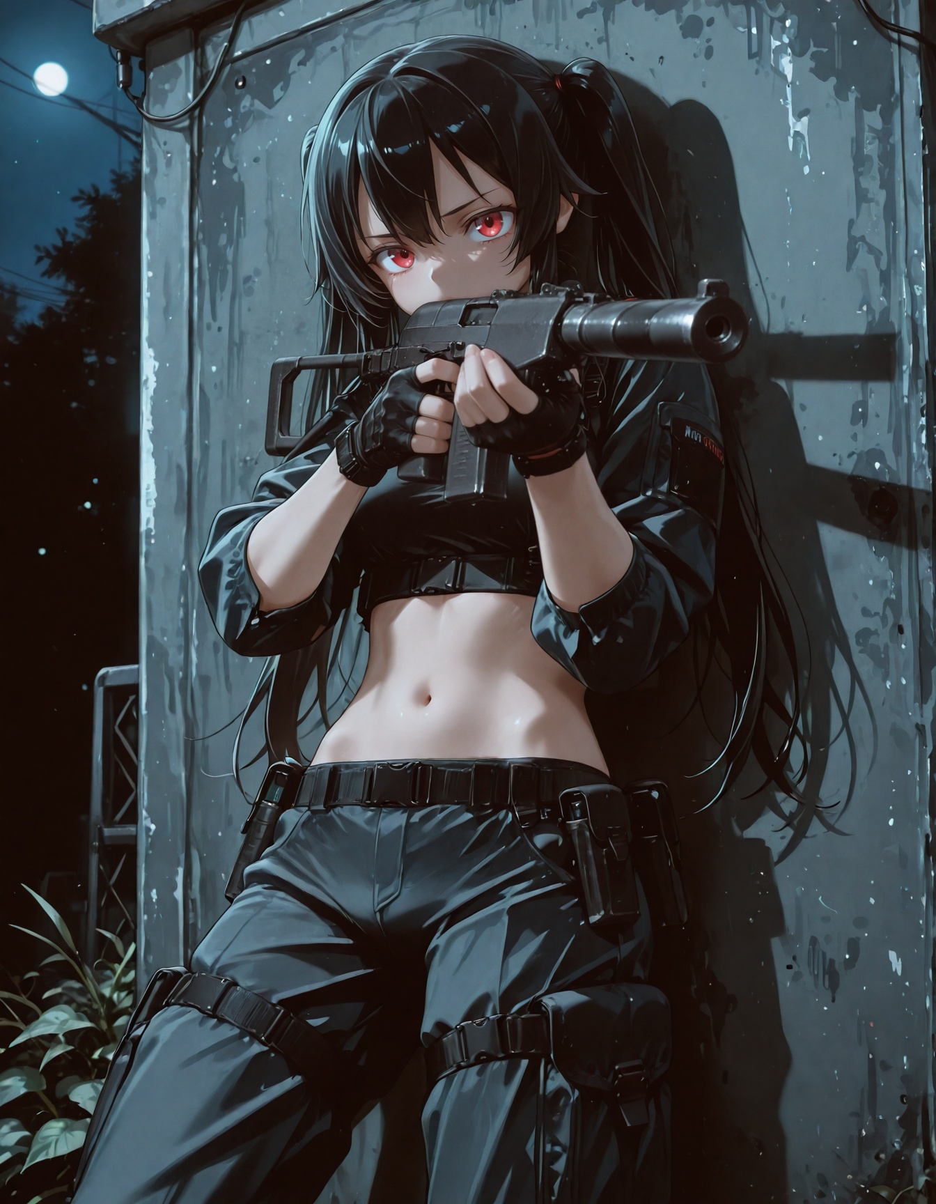 1girl,  twin tails,  dynamic pose on Tensor.Art