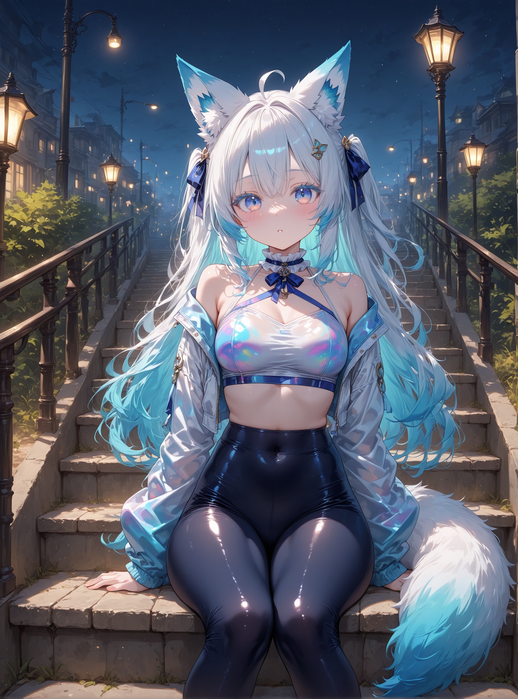 1girl,  fox girl,  fox ears on Tensor.Art