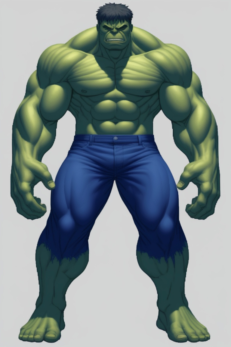 hulk,  blue pants,  KOFXIIIXL on Tensor.Art