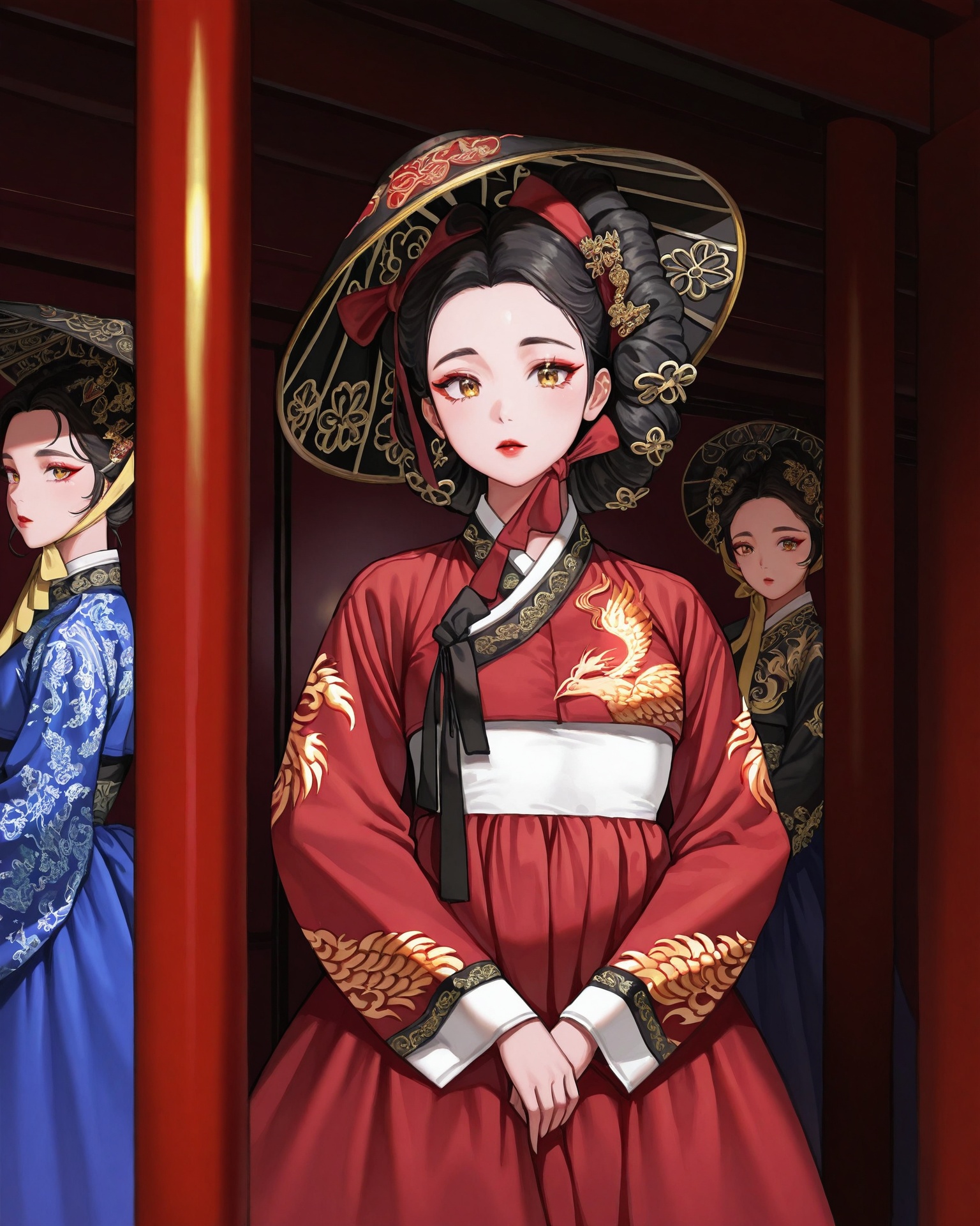 1girl,  jeonmo,  black hair on Tensor.Art