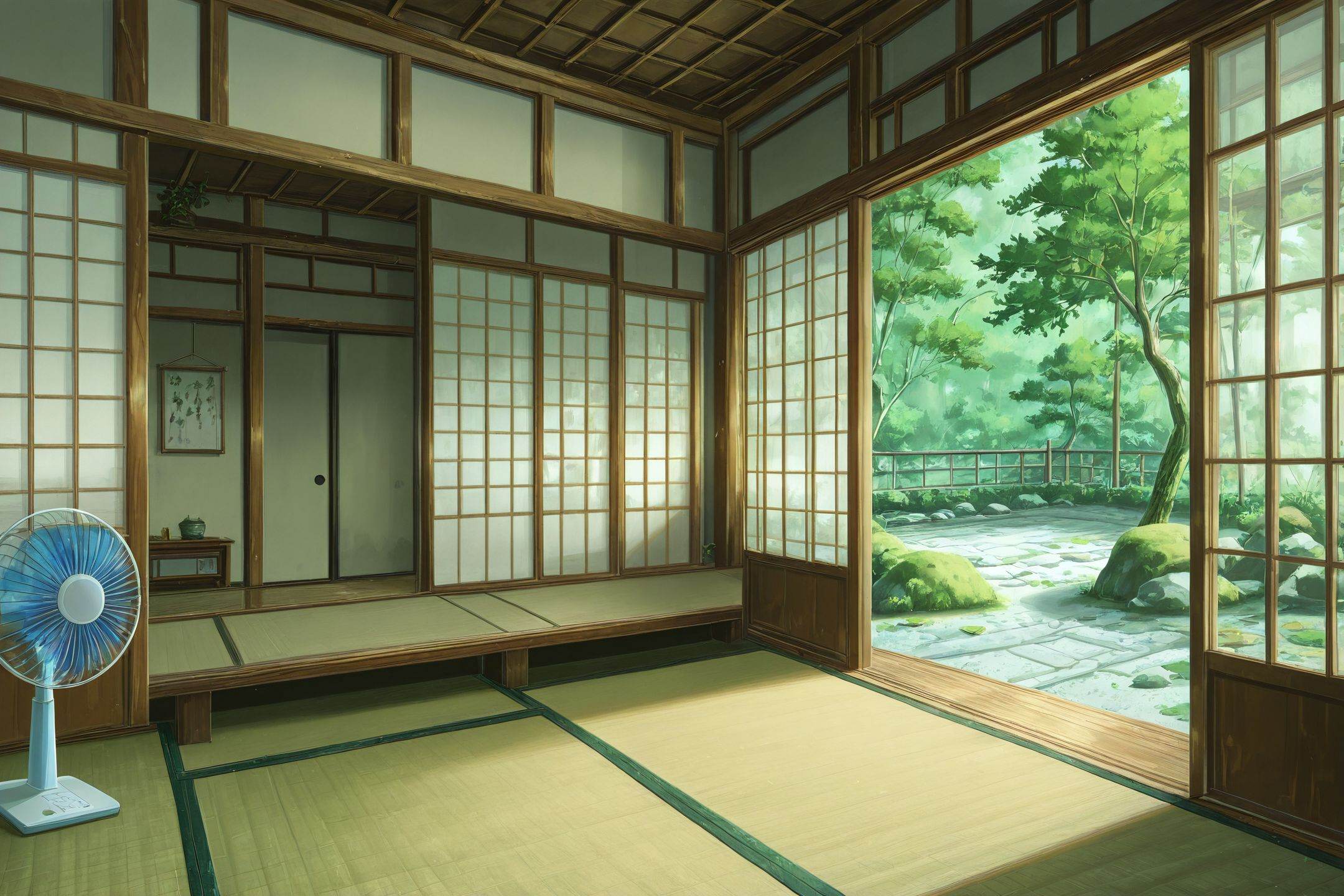 no humans,  scenery,  sliding doors on Tensor.Art