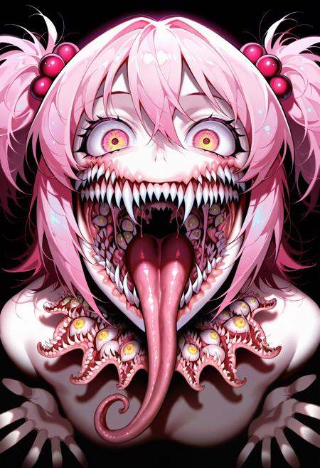 teeth,  sharp teeth,  tongue on Tensor.Art