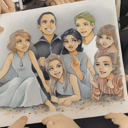 zipper,  traditional media,  4girls on Tensor.Art