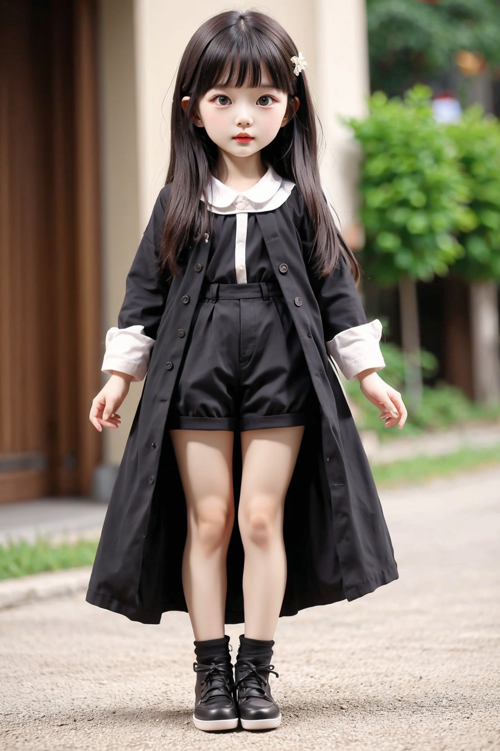 <lora:AgainChibiLora_A1:1>,1girl,full body,black long hair,