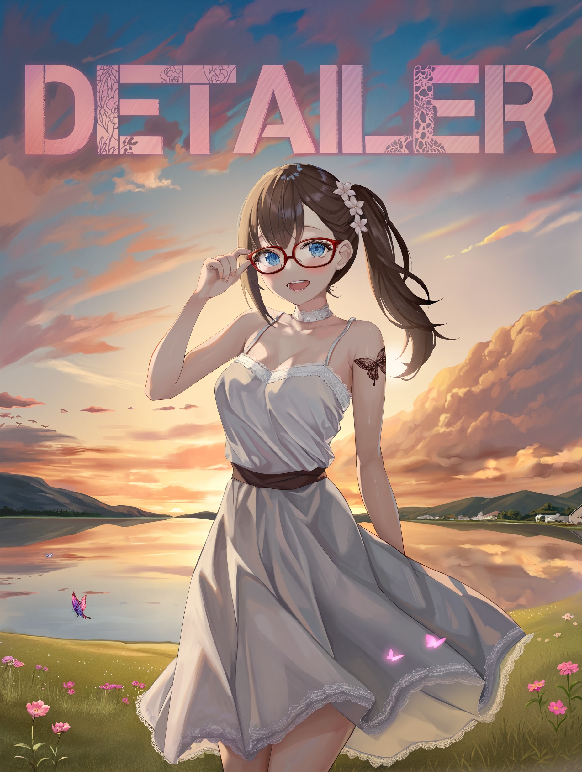 1girl,  side ponytail,  blue eyes on Tensor.Art