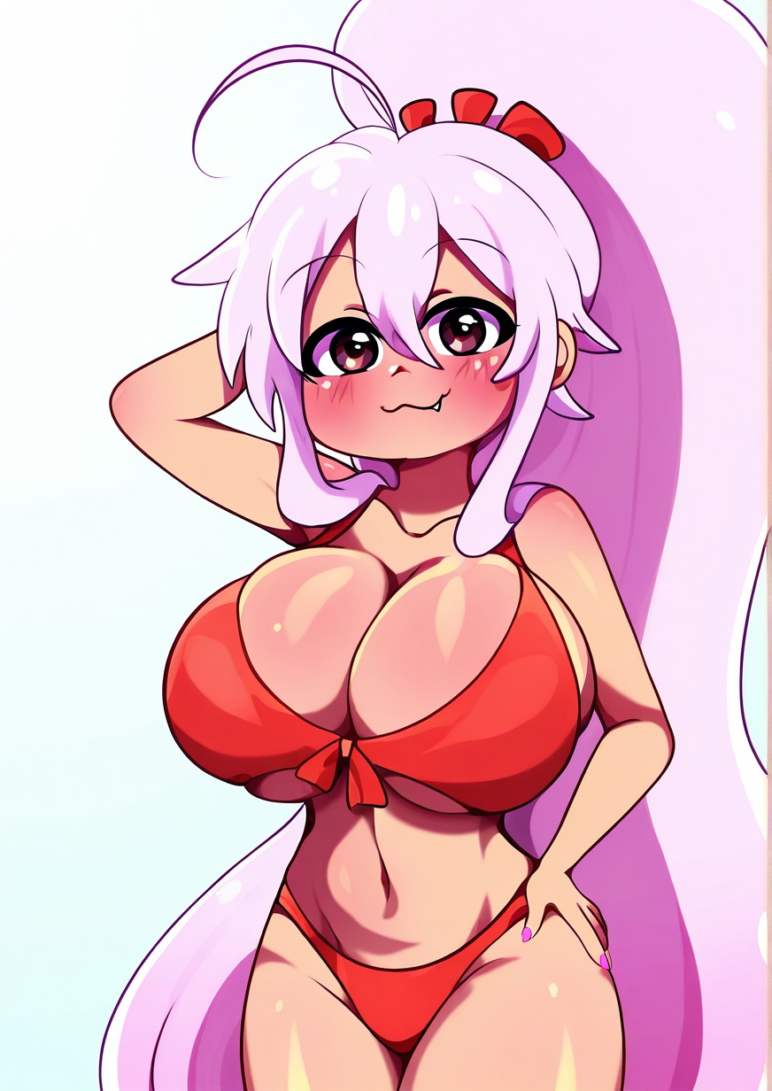 1girl,  chiya (urara meirochou),  huge breasts on Tensor.Art
