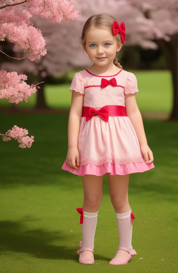 photo of a toddler girl 5 year-old,  standing,  (((upper body shot))) on Tensor.Art