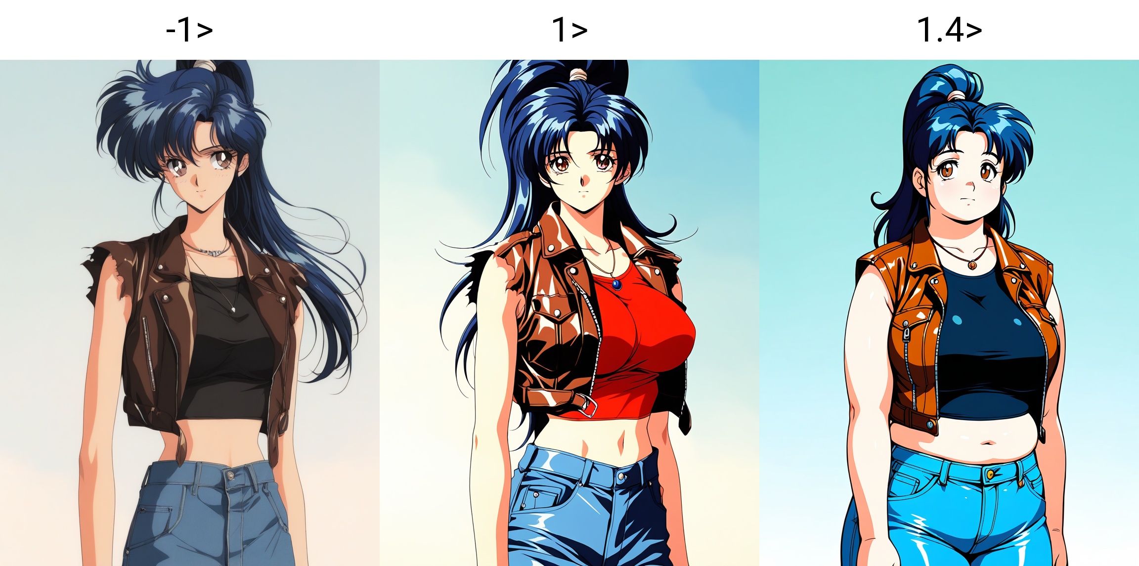 1990s (style),  1girl,  black blue hair on Tensor.Art