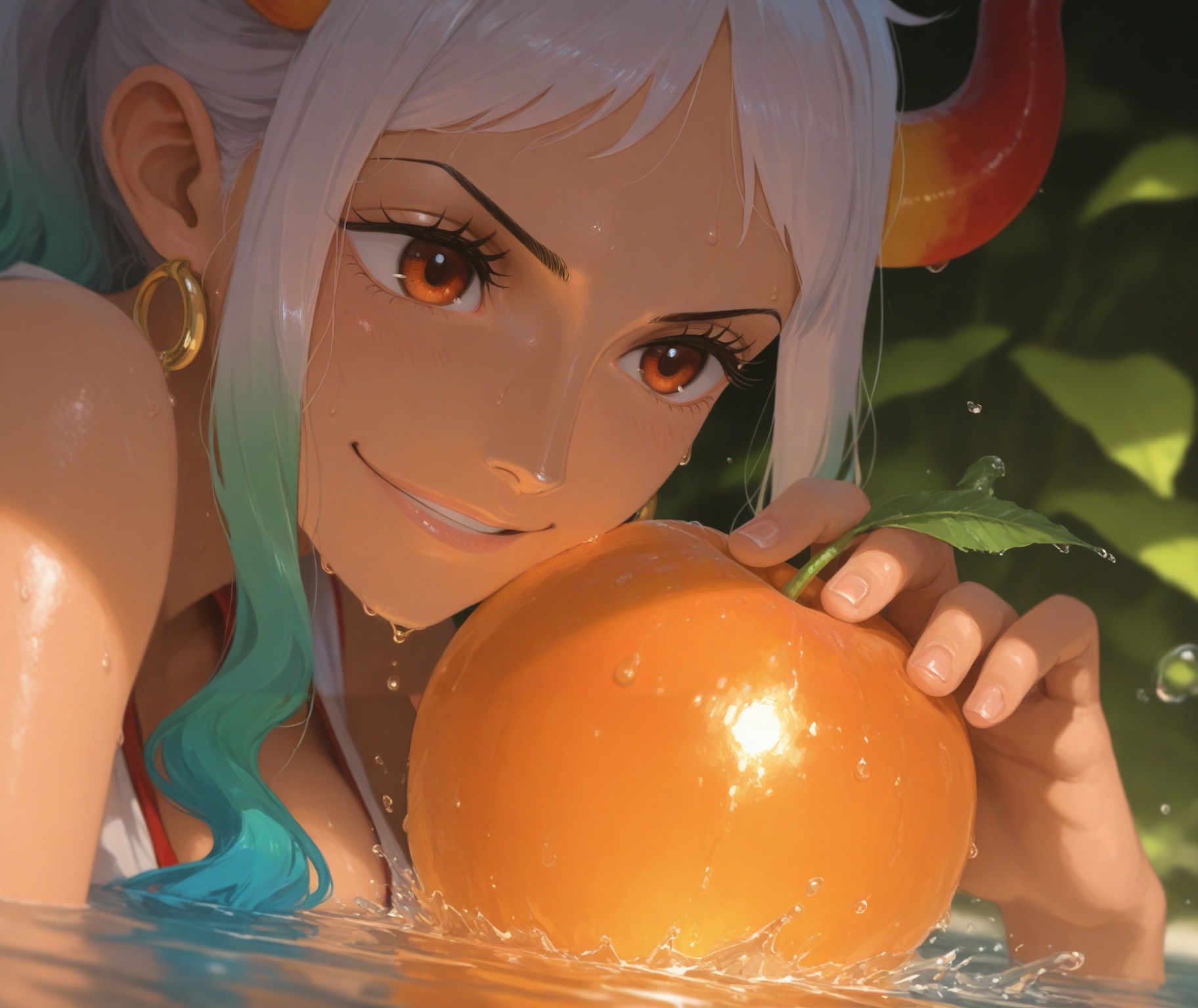 anime coloring,  1girl,  yamato \(one piece\) on Tensor.Art
