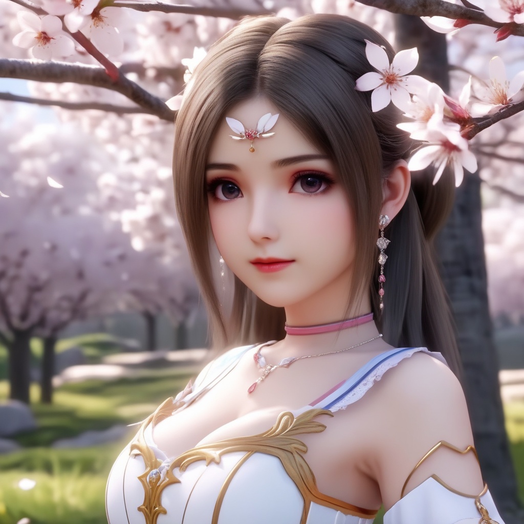 <lora:837-DA-XL-斗罗大陆-千仞雪-幼年:0.8>, (,1girl, ,best quality, ),,  ,ultra realistic 8k cg,, ,masterpiece, (( , )),, ,   ,   cure blossom,  ,,  (cleavage),,  (), ,,