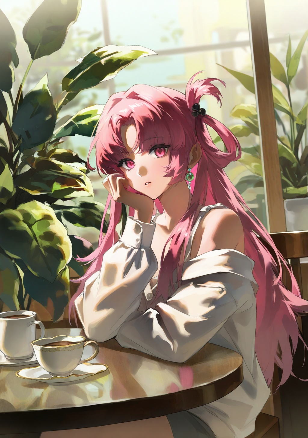 1girl,  solo,  pink hair on Tensor.Art