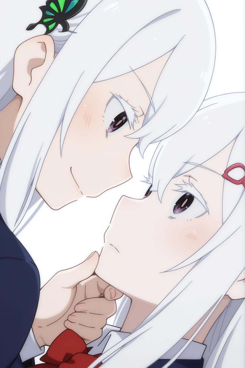white background,  Echidna (re:zero),  pale skin on Tensor.Art
