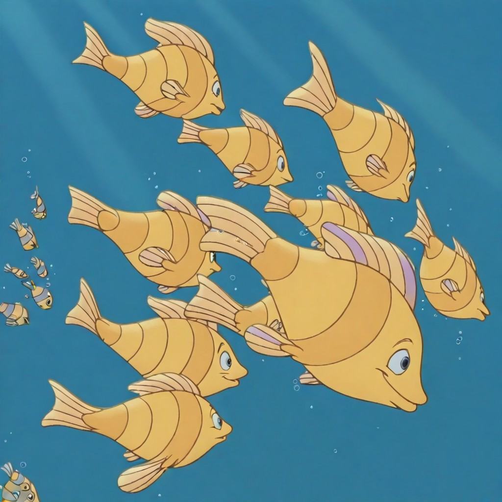 no humans,  underwater,  ((multiple fishes on Tensor.Art