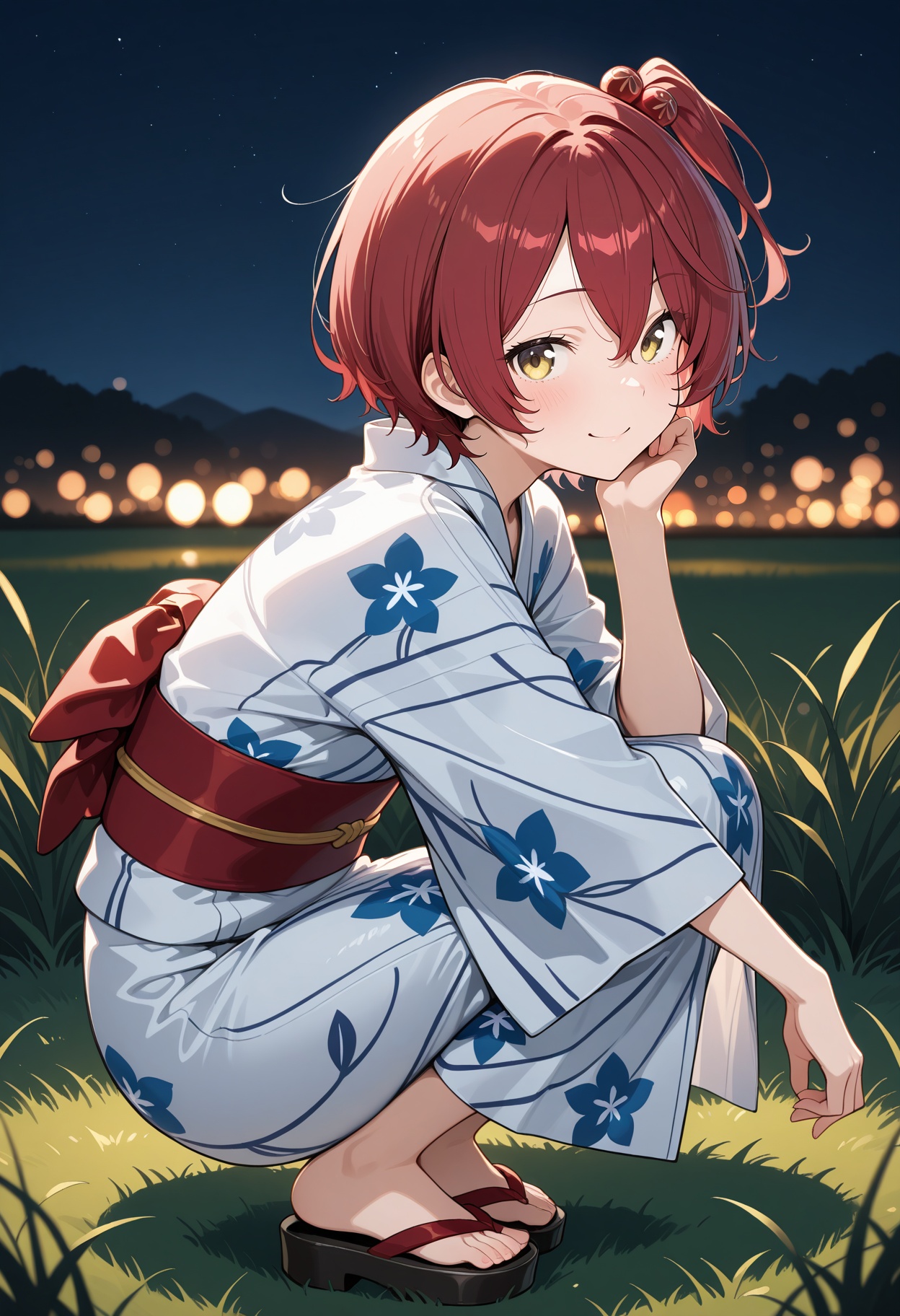 aakomari,  short hair,  red hair on Tensor.Art
