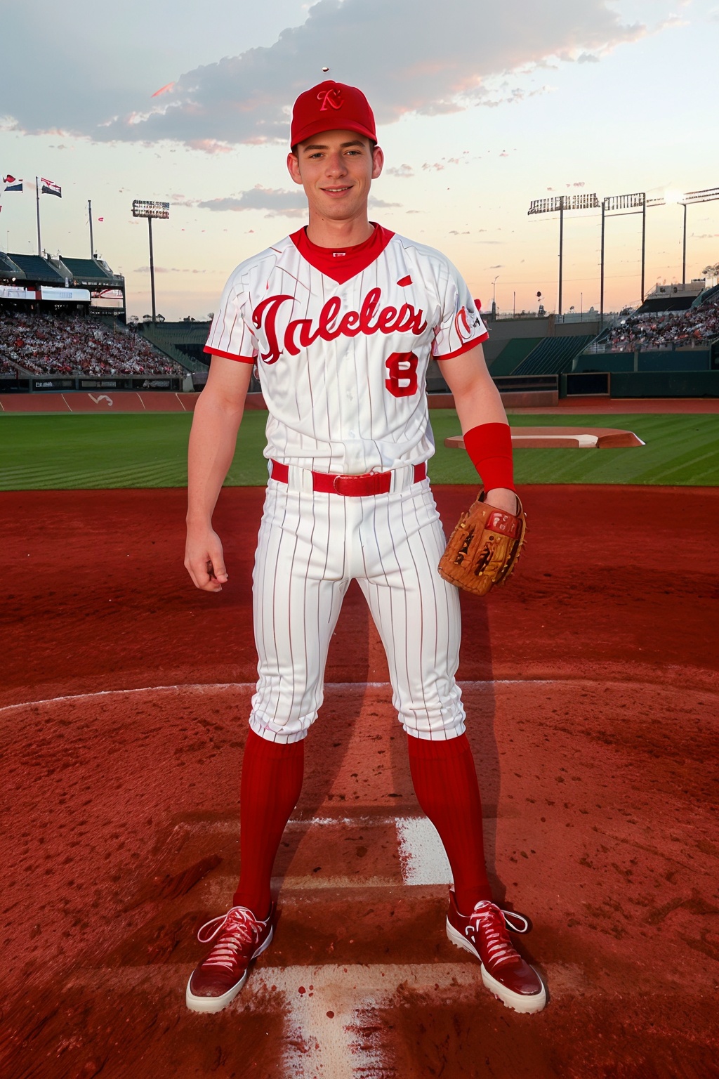 baseball field,  outdoors,  early evening on Tensor.Art