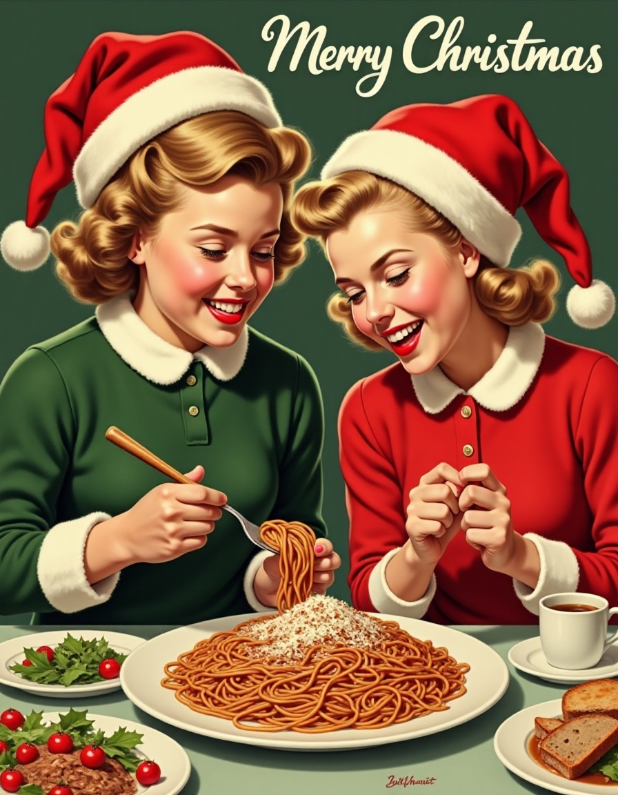 Vintage-Xmas,  nostalgic realism painting style_CHLO,  nostalgic realism painting style_CHLO on Tensor.Art