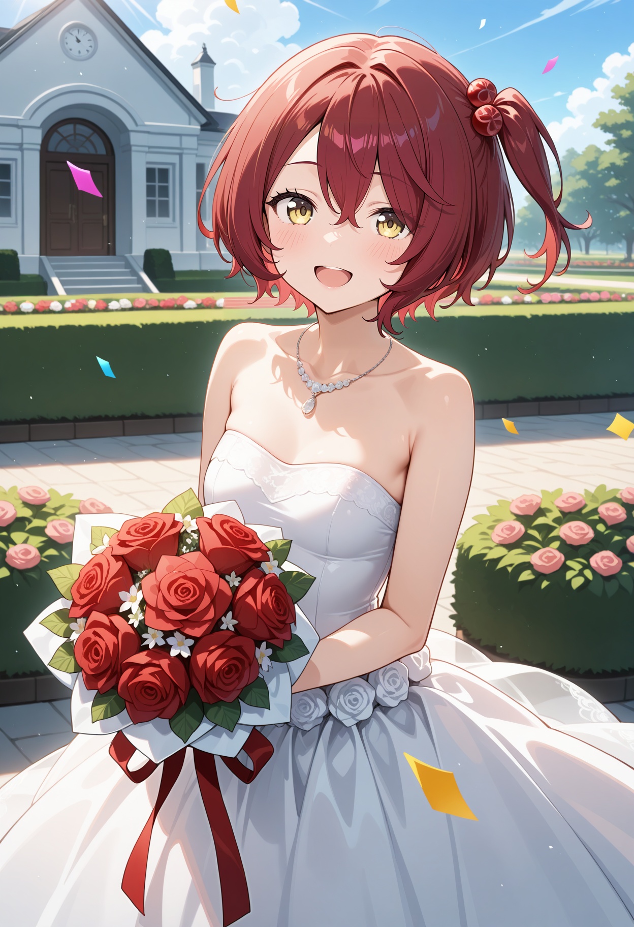 aakomari,  short hair,  red hair on Tensor.Art