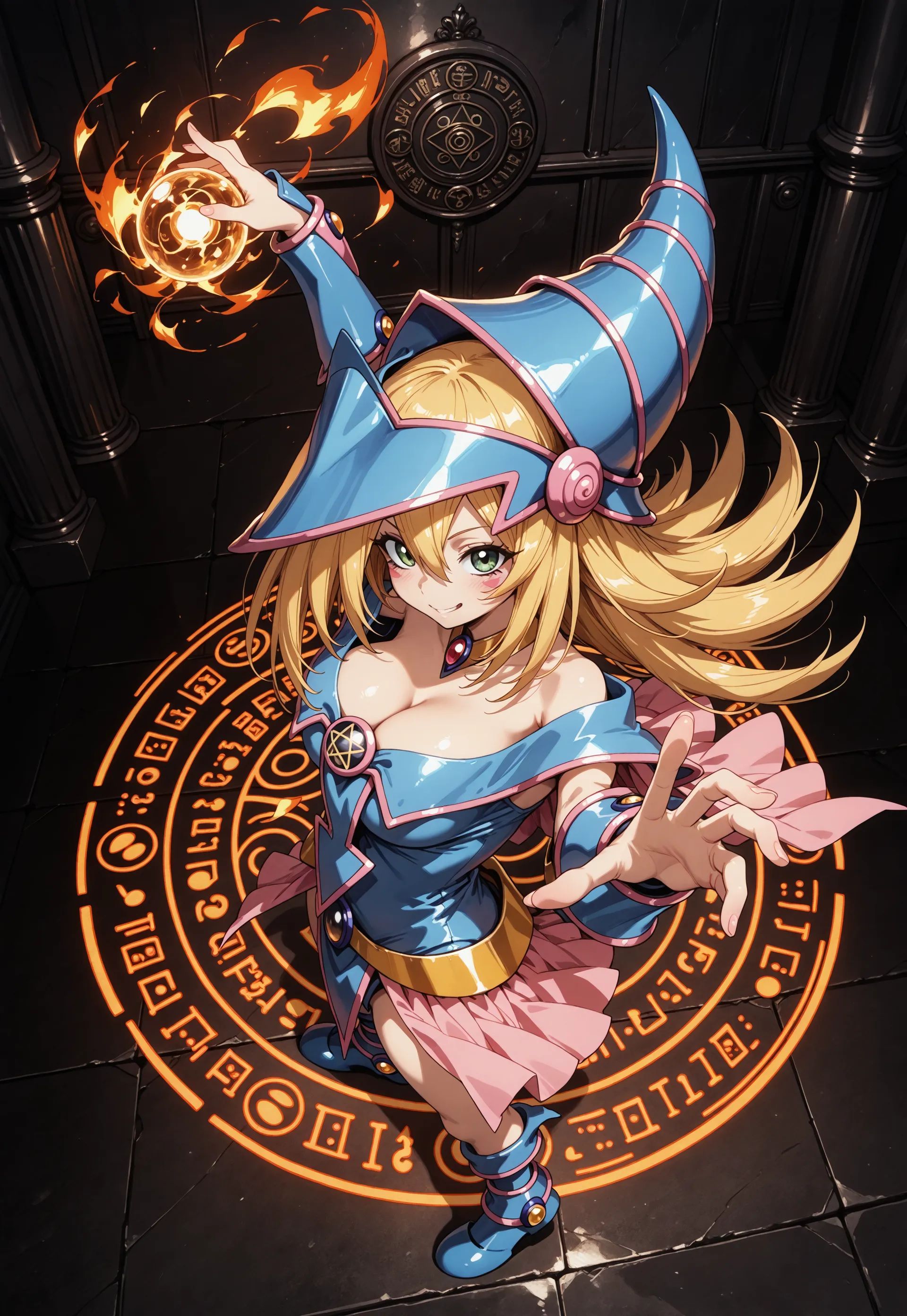 1girl,  dark magician girl,  naughty face on Tensor.Art