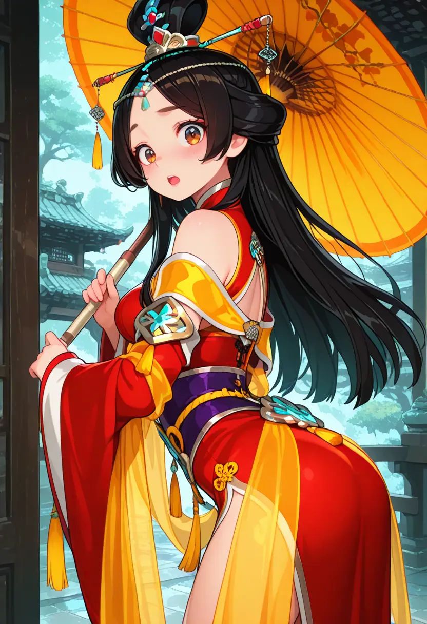 1girl,  wangzhaojun,  brown eyes on Tensor.Art