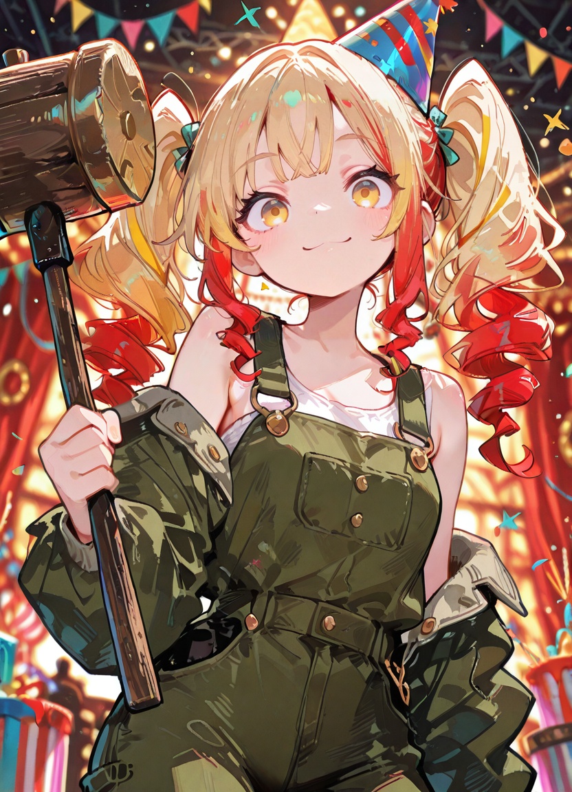 1girl,  solo,  twin drills on Tensor.Art