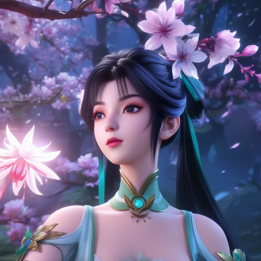 <lora:834-DA-XL-诛仙-碧瑶:0.8>, (,1girl, ,best quality, ),,  ,ultra realistic 8k cg,, ,masterpiece, (( , )),, , , spirit blossom \(league of legends\),   ,   (cleavage),,  (), ,,