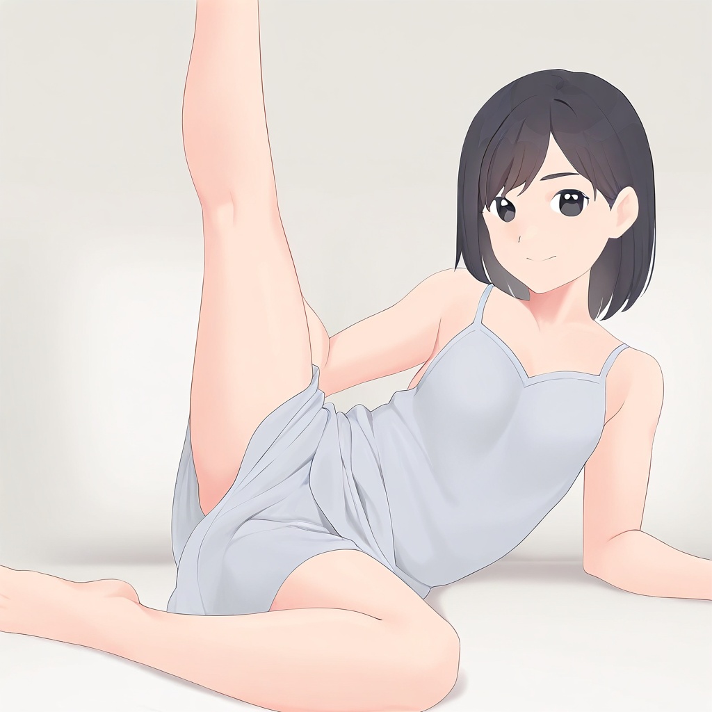1girl,  lying down with one leg up,  one leg up on Tensor.Art