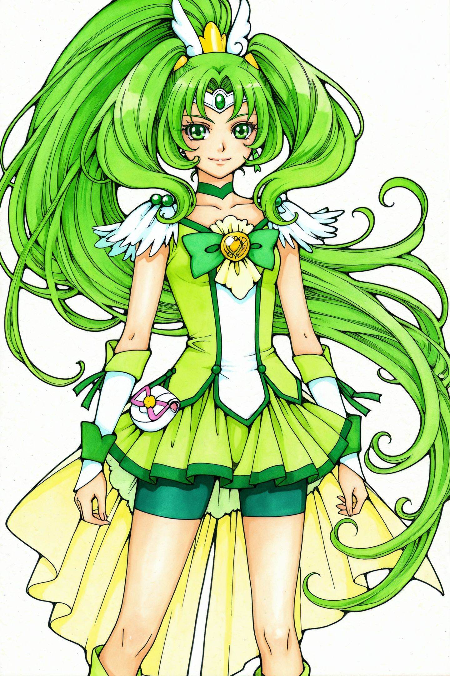 sacokabutan Style,  green theme,  1girl on Tensor.Art
