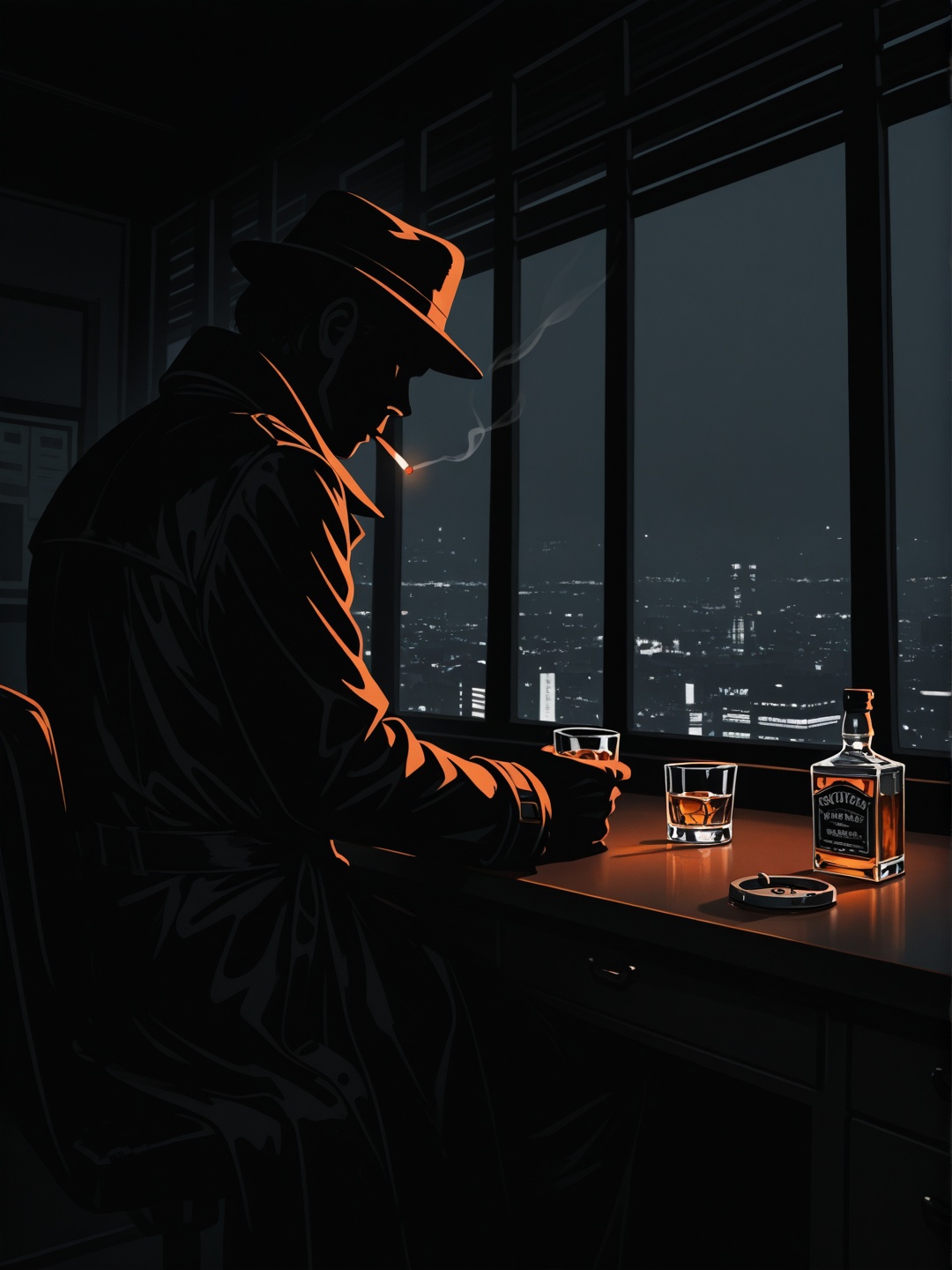 1boy,  detective,  noir on Tensor.Art
