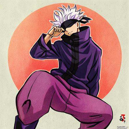 okami_illustration_artstyle,  1boy,  solo on Tensor.Art