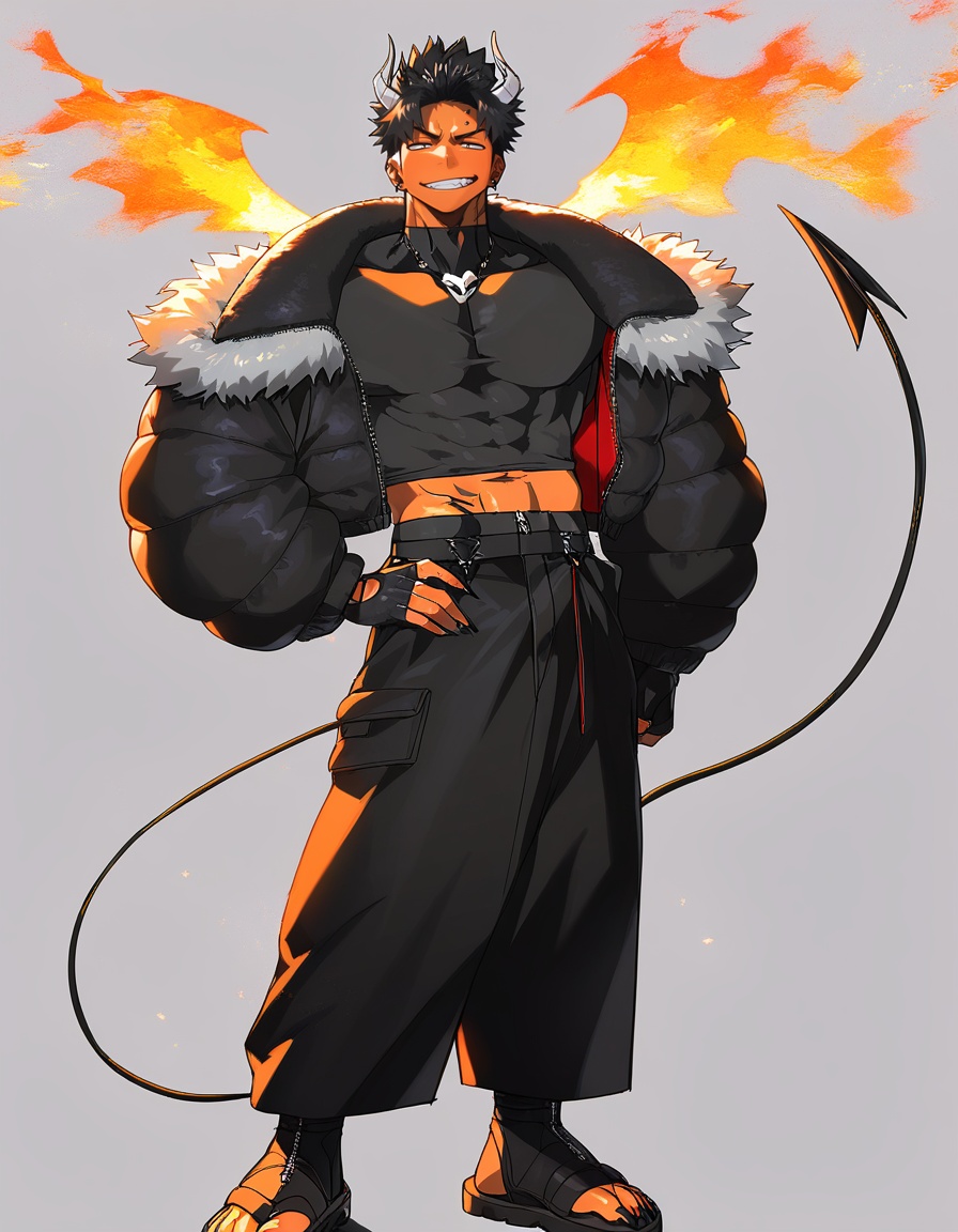 1boy,  male focus,  demon boy on Tensor.Art