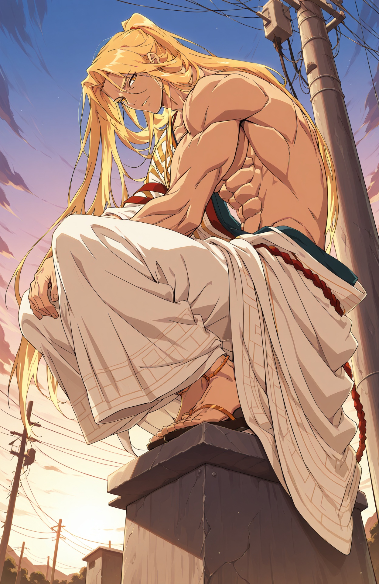 dfo_mnen3,  anime style,  from below on Tensor.Art
