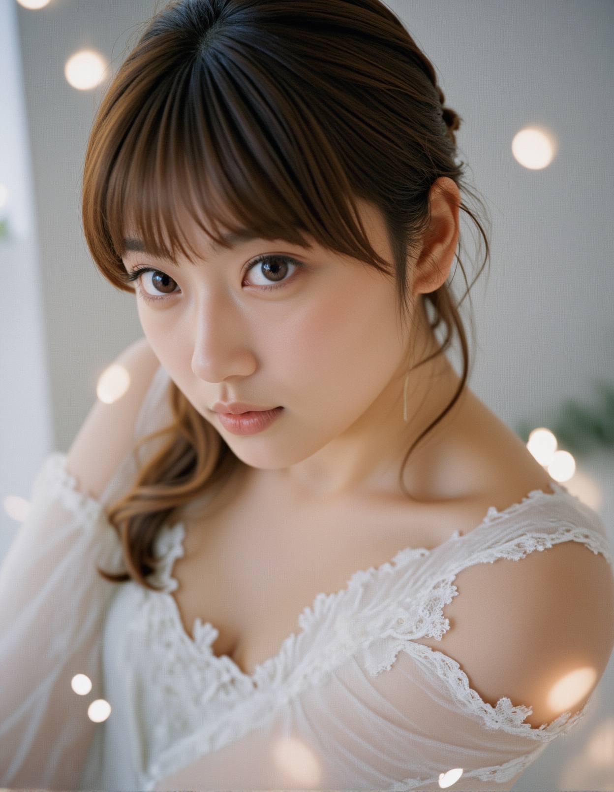 best quality,  masterpiece,  raw photo of a female in white dress on Tensor.Art