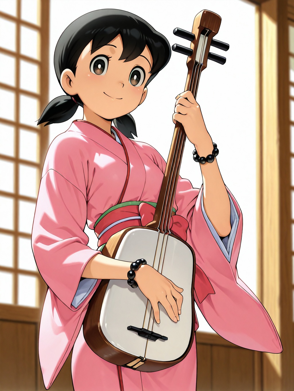 minamoto shizuka,  1girl,  black hair on Tensor.Art