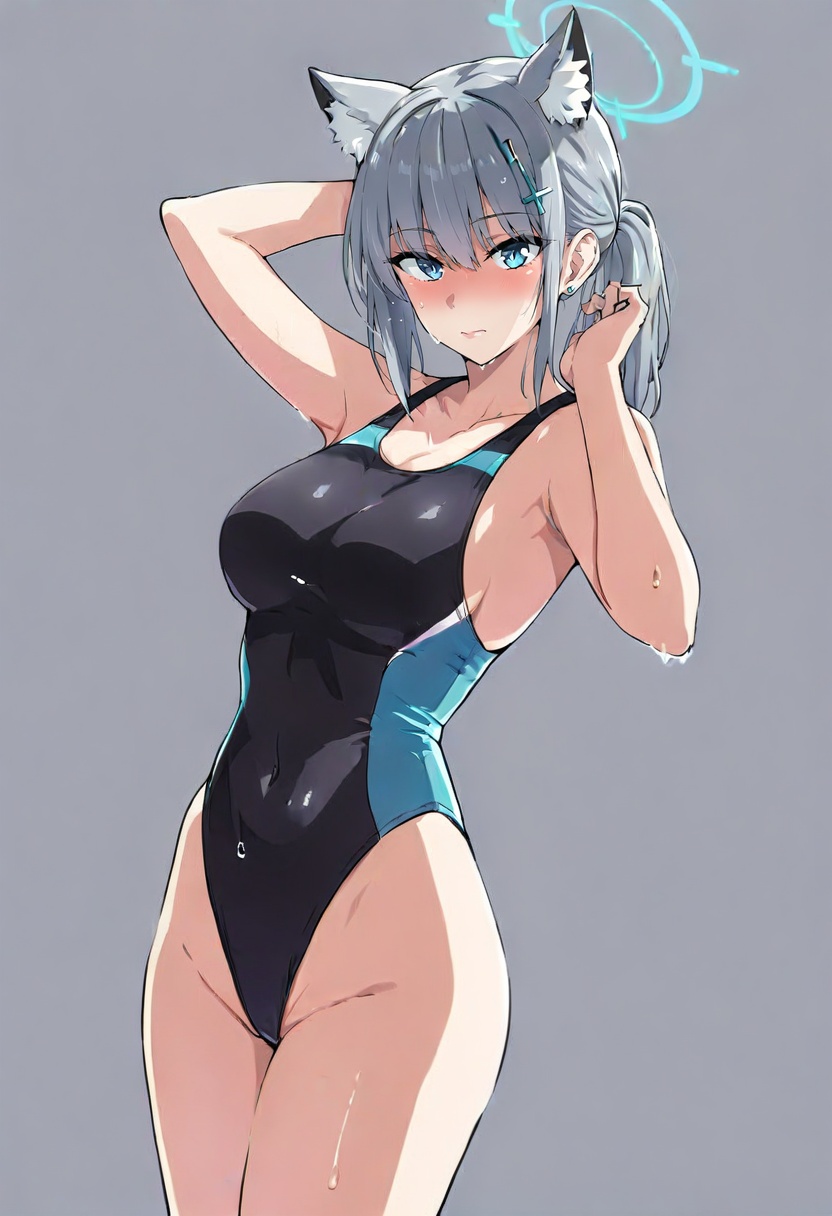 1girl,  shiroko \(blue archive\),  shiroko \(swimsuit\) \(blue archive\) on Tensor.Art