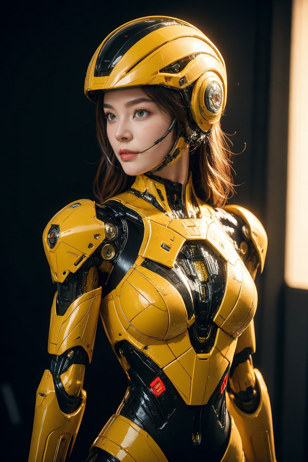 (extremely detailed:1.4),(realistic:1.4),1girl,(long hair:1.4),solo, helmet, transparent helmet, science fiction, armor, upper body, cyborg, power armor, lips, breasts, android, realistic, robot joints, closed mouth, short hair, mechanical parts, bodysuit, looking ahead, cable