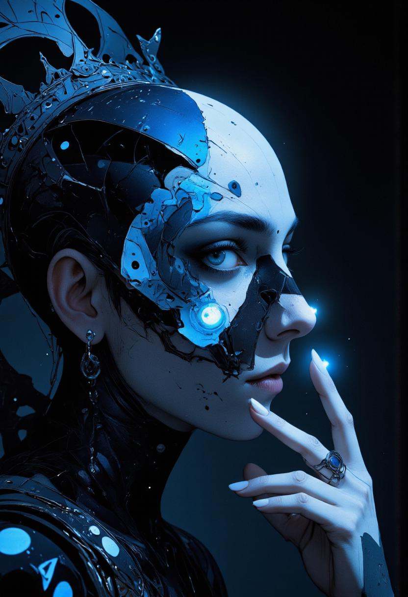 Hypnagogic universal organism,  mandible,  finger on Tensor.Art